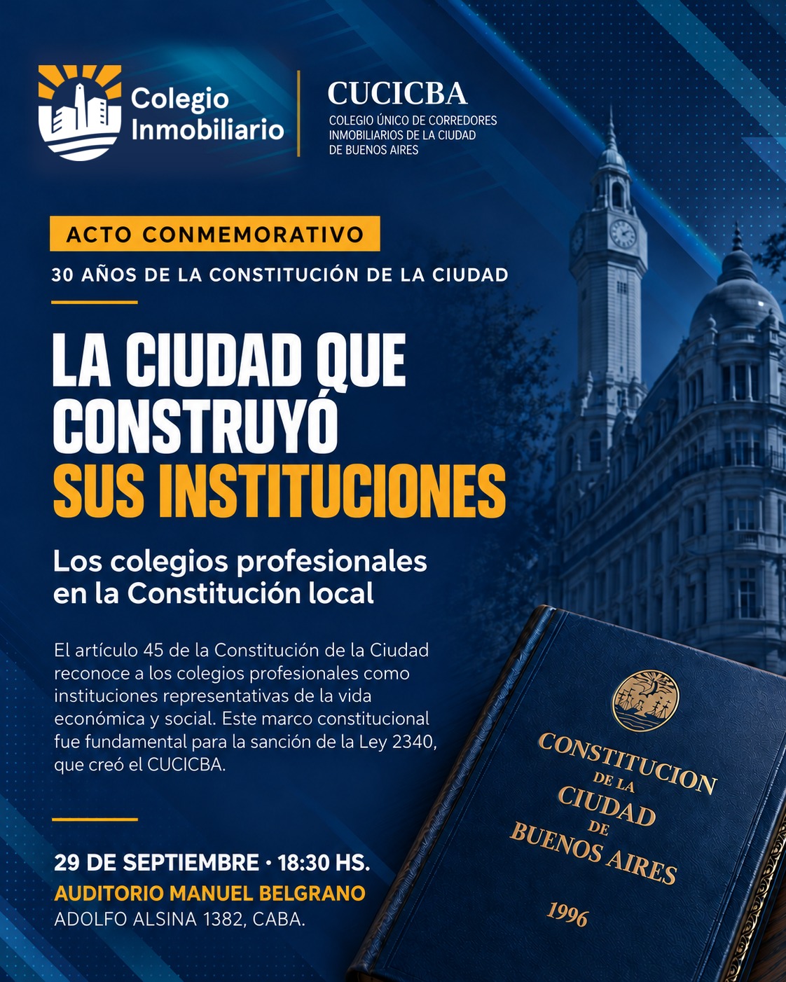 Acto Homenaje. A 30 a&ntilde;os de la Constituci&oacute;n de la Ciudad