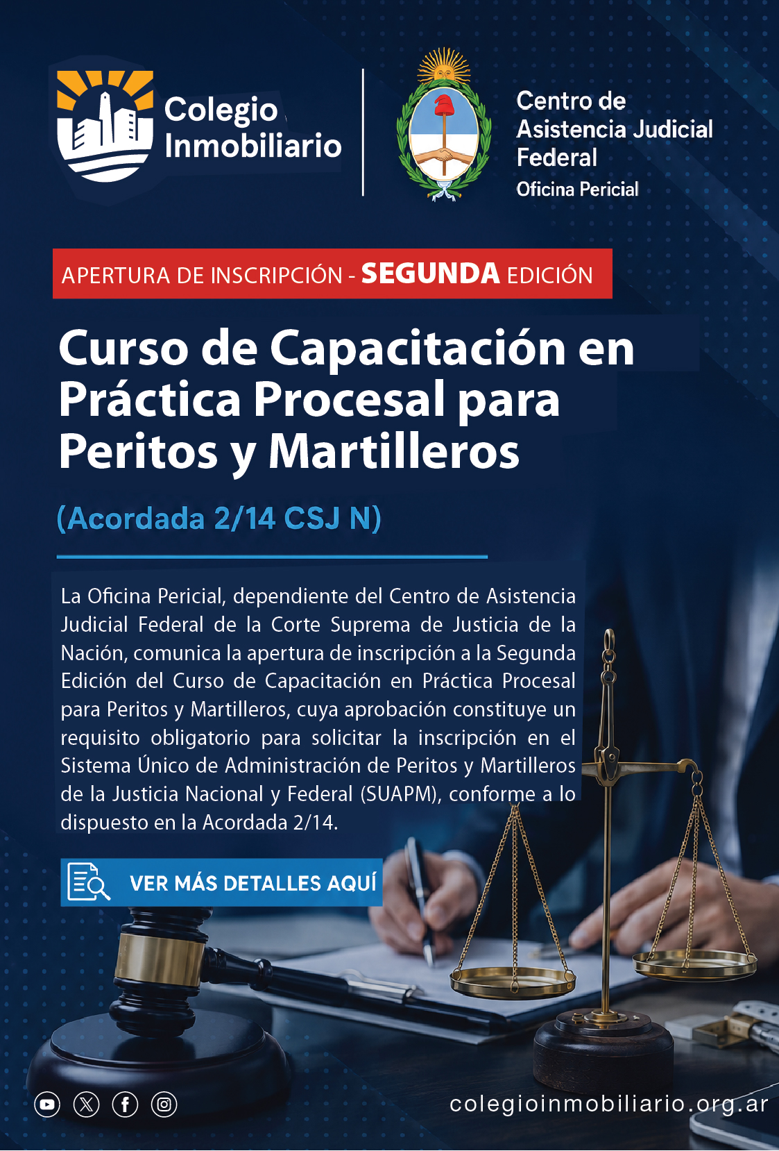 Curso de Capacitaci&oacute;n en Pr&aacute;ctica Procesal para Peritos y Martilleros. Segunda Edici&oacute;n